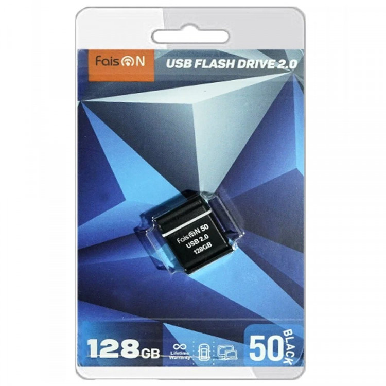 Флеш диск 128GB FaisON 50 USB 2.0 пластик цв.черный