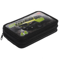 Пенал 2 отделения (Hatber) Off road 190х110мм глянцянцевая ламинация с таблицей умножения арт.NPn_47115