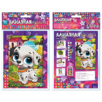 Алмазная мозаика 10х15см (MultiArt) Долматинец без подрамника частичная выкладка арт.AM10X15-113782