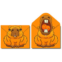 Папка-конверт на кнопке А4 (CENTRUM) 180мкм Капибара арт.74964