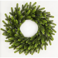 Венок декоративный 50см хвоя 100% литая, без украшений "Дворцовый" арт.ВД 50