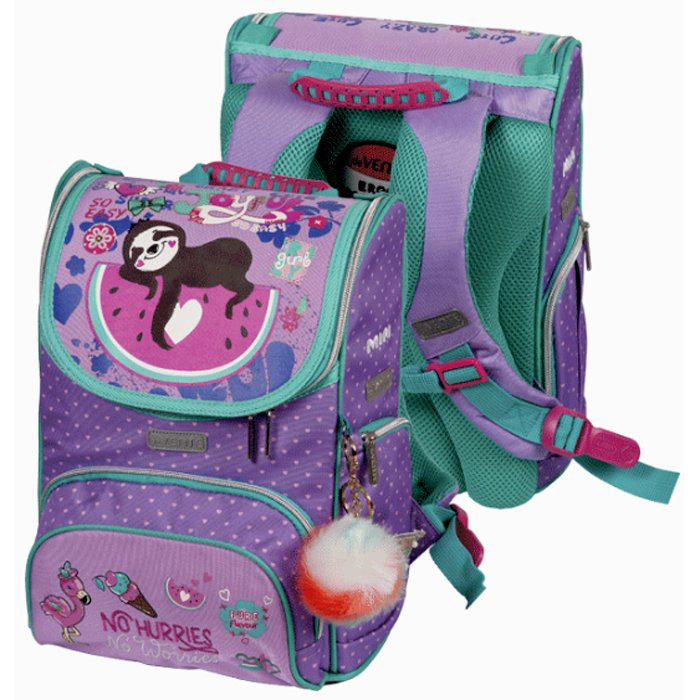 Ранец для девочек школьный (deVENTE) Mini Sloth 35x26x20см арт 7030010