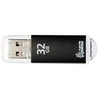 Флеш диск 32GB USB 2.0 Smartbuy V-Cut пластик черный