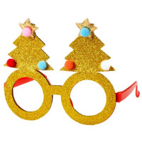 Очки карнавальные "Желтые елки" арт.87093