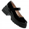 Туфли для девочки (ШАГОВИТА) черные верх-натуральная кожа подкладка-натуральная кожа размерный ряд 36-40 арт.23КФ 93005