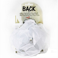 Бант для волос белый Софи 12,5см арт.BS-155