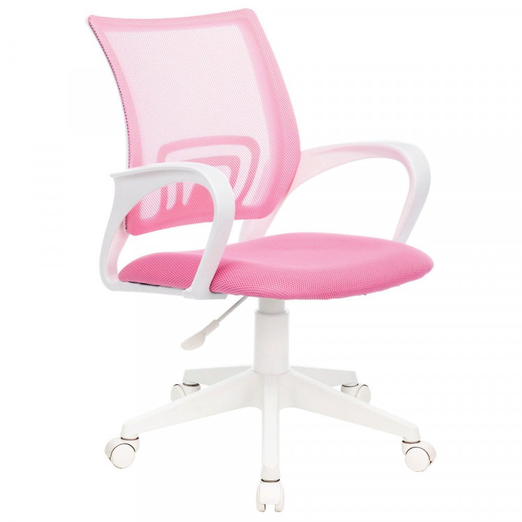 Кресло для оператора пластик/сетка Бюрократ розовый CH-W695NLT