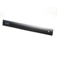 Линейка 25см пластиковая  черная СТАММ арт.ЛН25