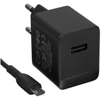 Зарядное устройство сетевое USB + кабель Type-C BOROFONE BAS11A Erudite, черный