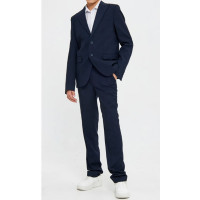 Костюм (Praleska) арт.24342-33 Президент клетка (пиджак классический/брюки зауженные) размерный ряд 30/122-46/176 цвет синий