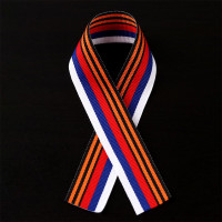 Лента Воинской Славы России репсовая 25мм*30см 1шт арт.5381520