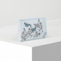 Косметичка "Бабочки" 18*10см цв.зеленый арт.4698542