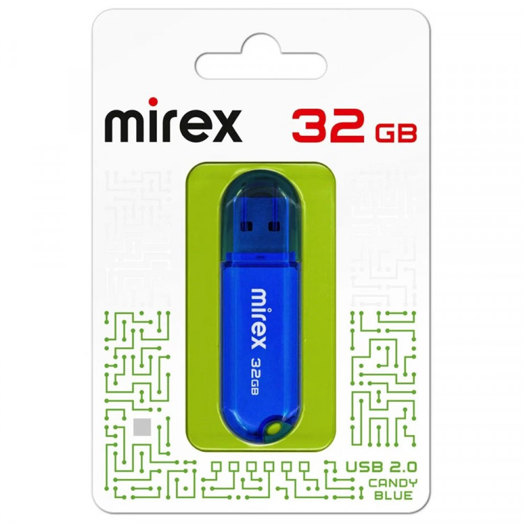 Флеш диск 32GB USB 2.0 Mirex Candy,синий