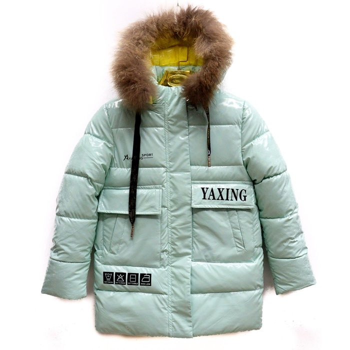 Куртка зимняя для девочки (YAXING) арт.cbw-YX-2166-1 цвет бирюзовый