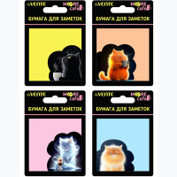 Клейкая бумага для заметок 70x70мм 20 листов (deVENTE) MooreCafe ассотри арт.2010535