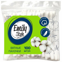 Ватные палочки Emily Style 100штук в пакете