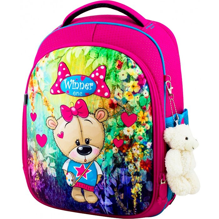 Ранец для девочки школьный (Winner) + брелок арт 601129х17х36см