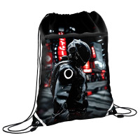 Сумка для сменной обуви 1 отделение с карманом Феникс Гонщик в шлеме 360х480мм арт.72175