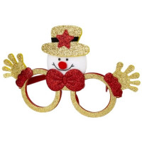 Очки карнавальные "Желтый снеговик" арт.87094