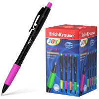 Ручка шариковая автомат (ErichKrause) JOY Accent непрозрачный корпус резиновый упор синий 0,7мм арт.58407 (Ст.50)