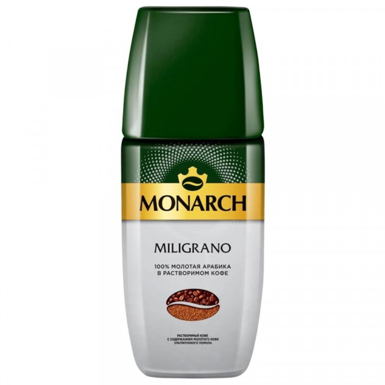 Кофе Jacobs Monarch MILIGRANO 90гр банка стекло (Ст.6)