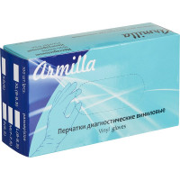 Перчатки одноразовые виниловые, н/о, прозр. (XL), 50п/уп 4гр.,ПС