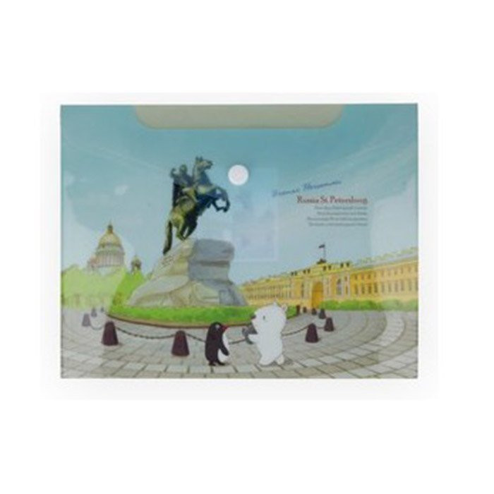 Папка-конверт на кнопке А5(170*220) 300мкм COMIX TRAVELING С-Петербург ДВОРЦОВЫЙ МОСТ арт. А1854 РВ (Ст.12)