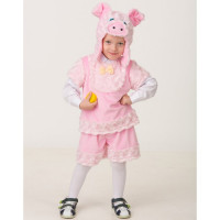 Костюм для мальчика Поросенок Рюрик (жилет,шорты,маска) р.26/104-28/110 плюш арт.5322