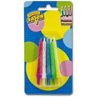 Свечи д/торта с подставкой 10шт/наб. "Блеск" арт.1502-1153