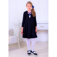 Платье для девочки (Ravol) арт.7110-2  размер 32/128-42/158 цвет темно-синий