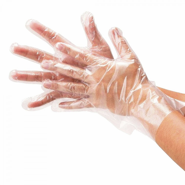 Перчатки полиэтиленовые размер L 100 штук в упаковке