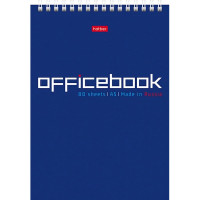 Блокнот А5 твердая подложка на гребне 80 листов (Hatber) Office Book арт.80Б5В1гр