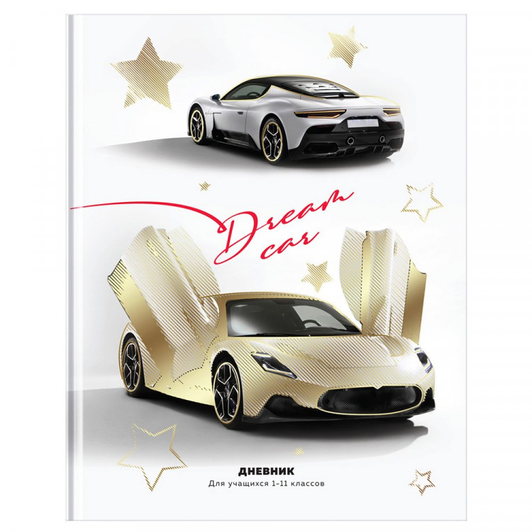 Дневник школьный твердая обложка (BG) Dream car матовая ламинация тиснение фольгой арт.Д5т40_лм_тф 11481
