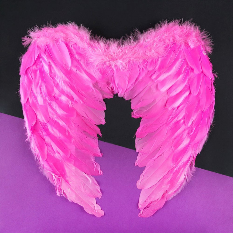 Крылья карнавальные "Ангел" 40*40см розовый арт.322175
