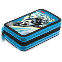 Пенал 3 отделения (Hatber) Мото глянцевая ламинация 190х110мм с таблицей умножения арт.NPn_48106