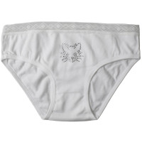 Трусы для девочки арт.5512/2 размер 30/110-116 100% х/б цвет белый