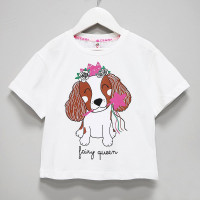 Футболка для девочки CEGISA артикул 65878 размерный ряд 26/98-30/116 цвет белый