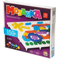 Игра МОЗАИКА 150 элементов + игровое поле, 6 цветов (ДК) арт 00966