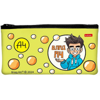 Пенал-косметичка 1 отделение плоский (Hatber) Влад А4 мягкий 205х110мм арт.NPk_63220