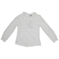 Блузка трикотажная для девочки (Liberty) длинный рукав цвет кремовый арт.99103 размерный ряд 30/122-38/146