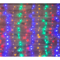 Гирлянда эл.д/дома занавес Дождь 2*3м 240LED цв.мульти (с.провод) арт.235-069