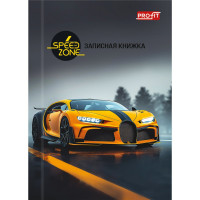 Записная книжка А7 твердая обложка 48 листов (Prof-Press) Желтое авто глянцевая ламинация арт.48-1710