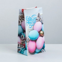 ПАСХА Пакет подароч. бумажный 10*19,5*7см «Счастливой Пасхи!» без ручек арт. 3681086