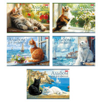 Альбом для рисования 24 листа скоба (Hatber) Замурчательные истории ассорти арт 24А4В