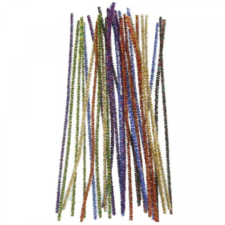 Проволока пушистая Шенил в наборе 30 штук (deVENTE) 0,6х30 см ассорти блестящая арт.8000093