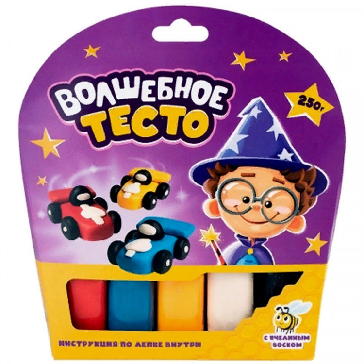 Тесто для лепки Волшебное тесто (Волшебный мир) Тачки 250 гр. арт.VT014