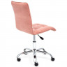 Кресло офиснок ZERO без подлокотников флок розовый