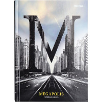 Записная книжка А5 твердая обложка 160 листов (Prof-Press) Мегаполис глянцевая ламинация лен арт.160-1702