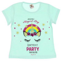 Футболка для девочки (Ecrin) артикул 2119 р.28/104-32/128 цвет ментол