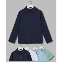 Поло для мальчика (Делорас) длинный рукав цвет голубой арт.71556Z